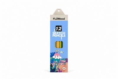 12PCS Colored Stripe Sketch Pencil Set