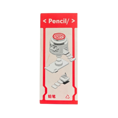 10pcs Red Hexagonal Wooden Pencil Set