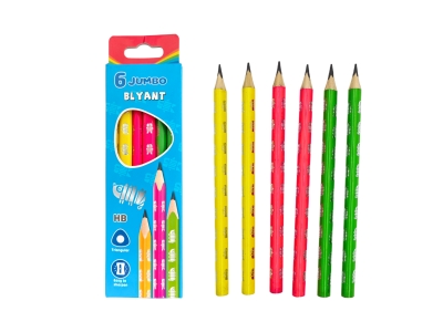 6PCS Jumbo Triangular HB Pencils Set